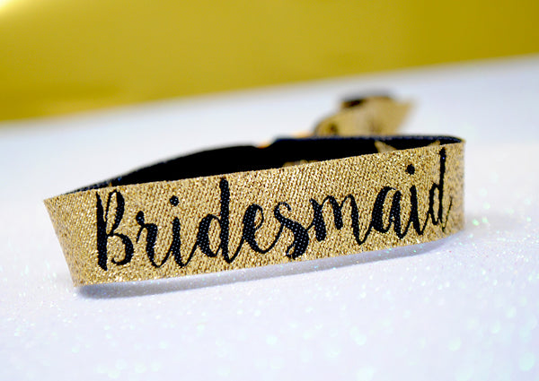 Bridesmaid Gold Hen Party Wristbands - Team Bride | Bride Tribe