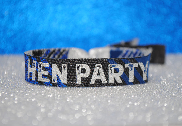 Hen Party Wristband Favours - Navy, Black and Blue