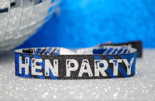 Hen Party Wristband Favours - Navy, Black and Blue