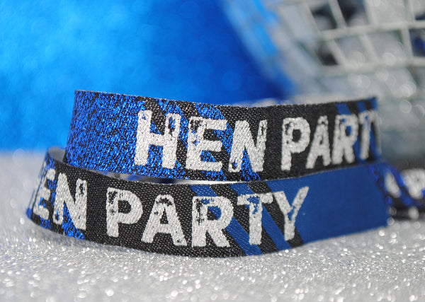 Hen Party Wristband Favours - Navy, Black and Blue