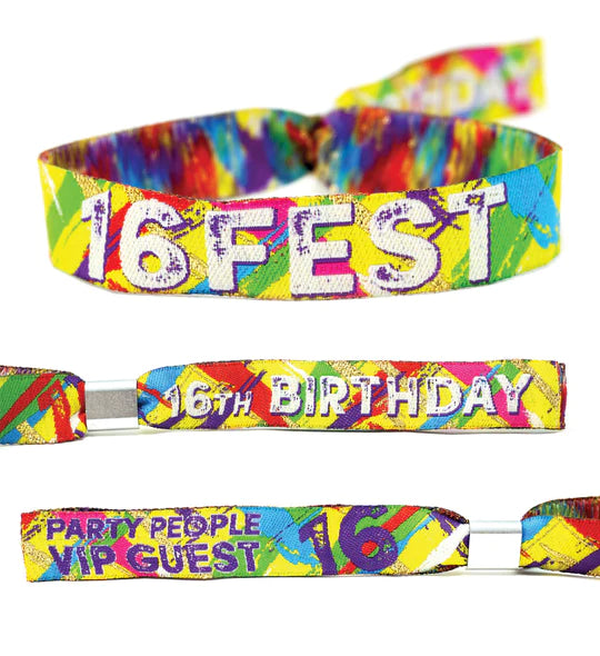 16FEST ® 16th Birthday Party Festival Wristbands