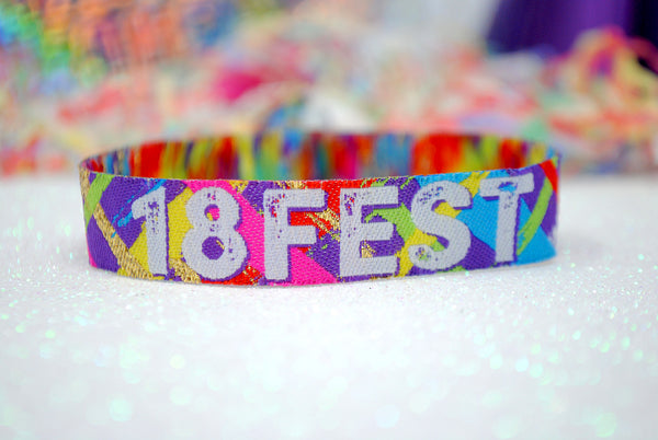 18th Birthday Party Festival Wristbands 18FEST