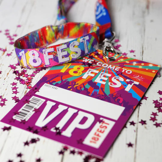18FEST ® 18th Birthday Party Festival VIP Pass Lanyards