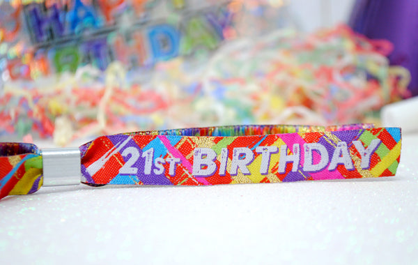 21st Birthday Party Festival Wristbands 21FEST