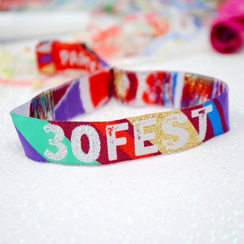 30th Birthday Party Festival Wristbands 30FEST