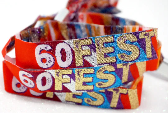 60FEST ® 60th Birthday Party Festival Wristbands