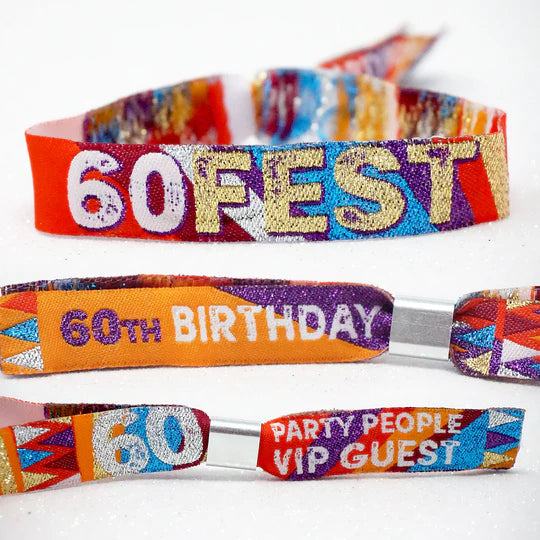 60FEST ® 60th Birthday Party Festival Wristbands