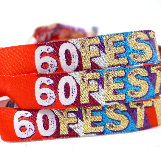 60FEST ® 60th Birthday Party Festival Wristbands
