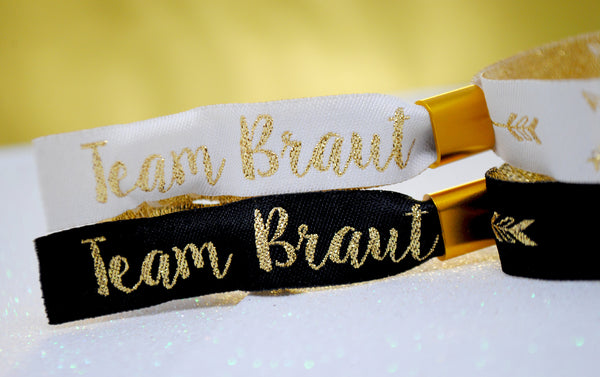 Team Braut (GERMAN) Hen Party Junggesellinnenabschied Armbänder Wristbands