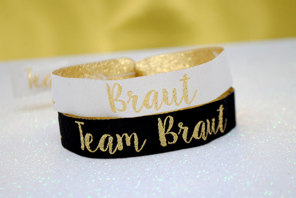 Team Braut (GERMAN) Hen Party Junggesellinnenabschied Armbänder Wristbands