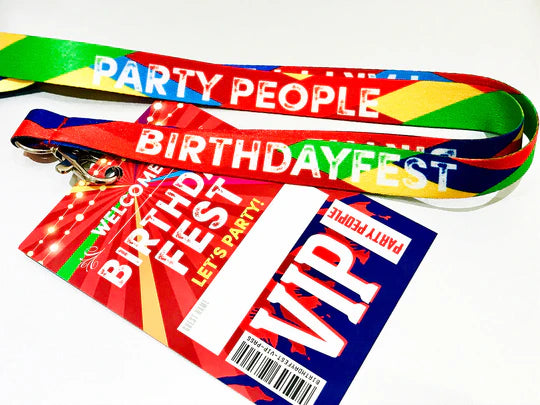 BIRTHDAYFEST ® Festival Birthday Party VIP Lanyards