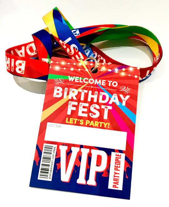 BIRTHDAYFEST ® Festival Birthday Party VIP Lanyards