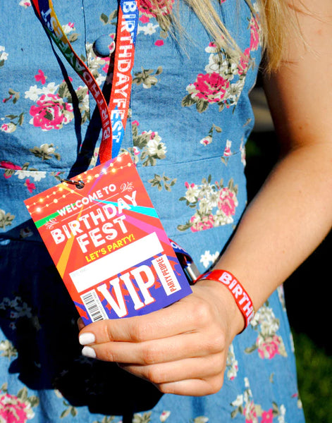 BIRTHDAYFEST ® Festival Birthday Party VIP Lanyards