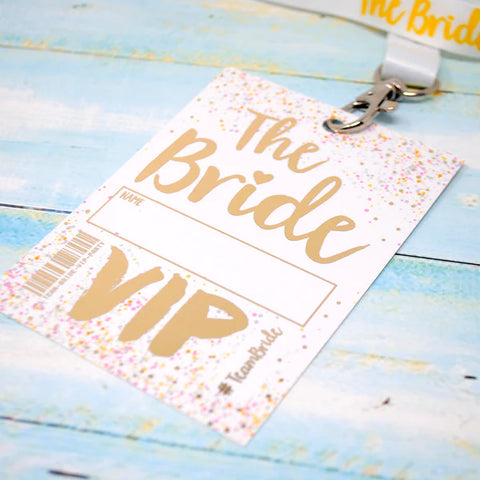 The Bride to be Hen Party VIP Pass Lanyard