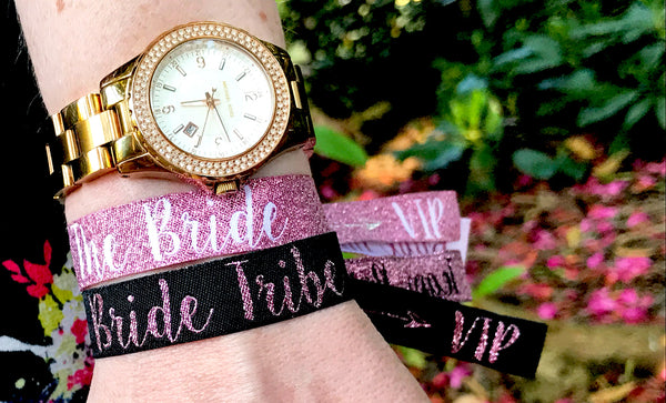 Bride Tribe 'Rose Gold' Hen Party Wristbands Favours