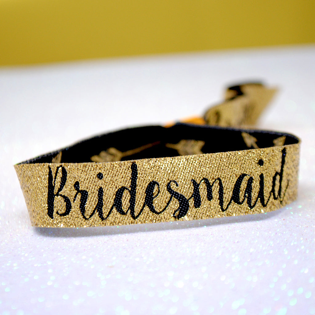 Bridesmaid Gold Hen Party Wristbands - Team Bride | Bride Tribe