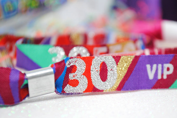 30th Birthday Party Festival Wristbands 30FEST