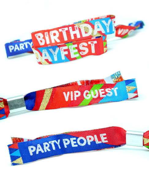 BIRTHDAYFEST Birthday Wristbands Party Favours