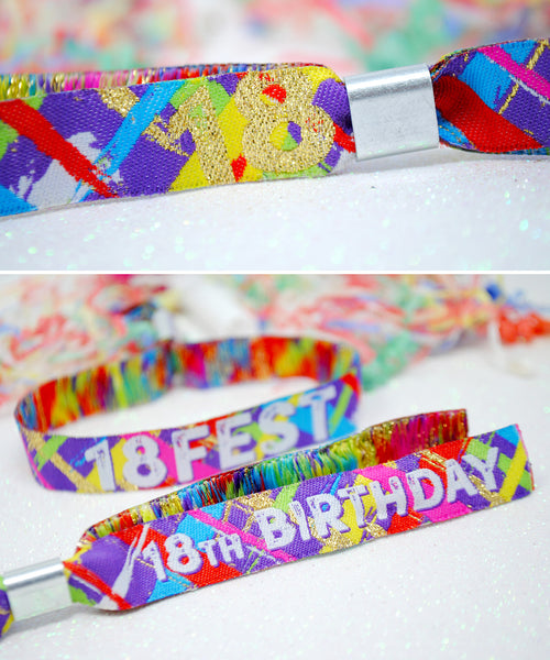 18th Birthday Party Festival Wristbands 18FEST