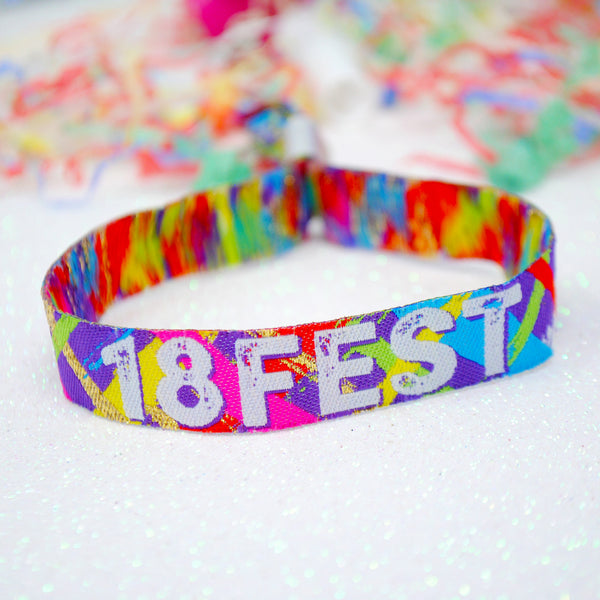 18th Birthday Party Festival Wristbands 18FEST