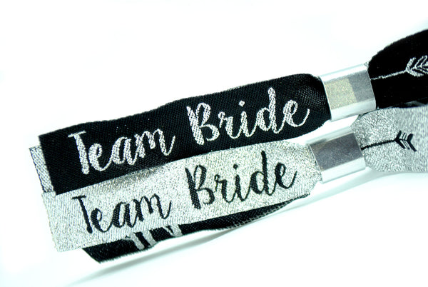 Bride Tribe (Silver & Black) Hen & Bachelorette Party Wristbands