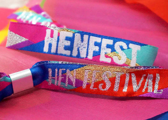 HENFEST ® (Multi-Coloured) Festival Hen Party Wristband Favours
