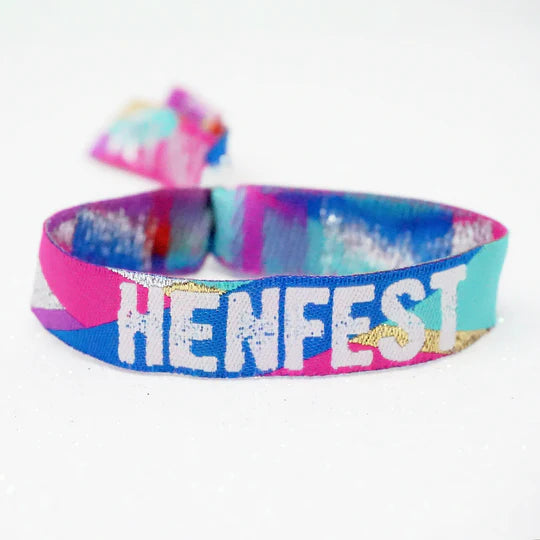 HENFEST ® (Multi-Coloured) Festival Hen Party Wristband Favours