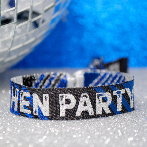 Hen Party Wristband Favours - Navy, Black and Blue