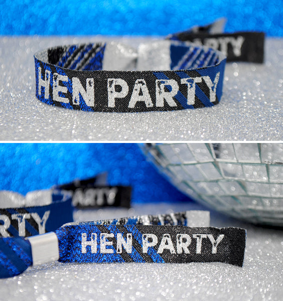 Hen Party Wristband Favours - Navy, Black and Blue