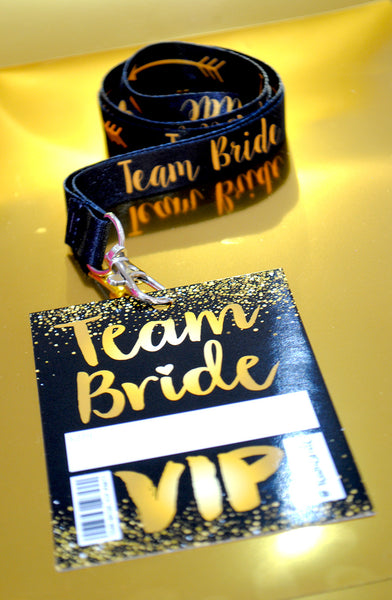 Team Bride VIP Pass Hen Party / Bachelorette Party Lanyards