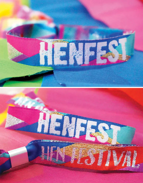 HENFEST ® (Multi-Coloured) Festival Hen Party Wristband Favours