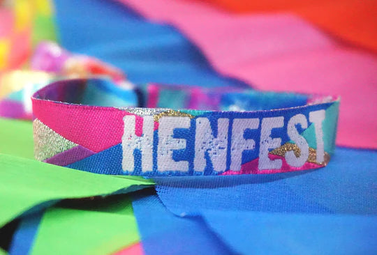 HENFEST ® (Multi-Coloured) Festival Hen Party Wristband Favours