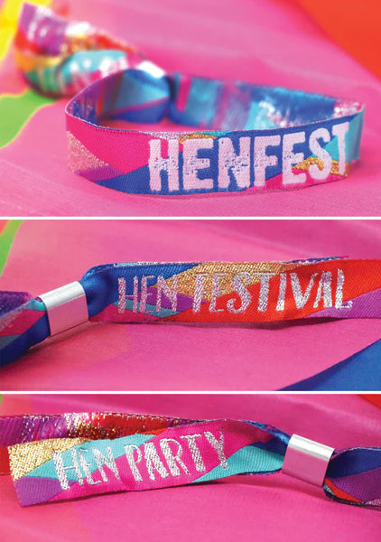 HENFEST ® (Multi-Coloured) Festival Hen Party Wristband Favours