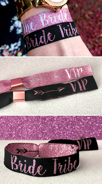 Bride Tribe 'Rose Gold' Hen Party Wristbands Favours