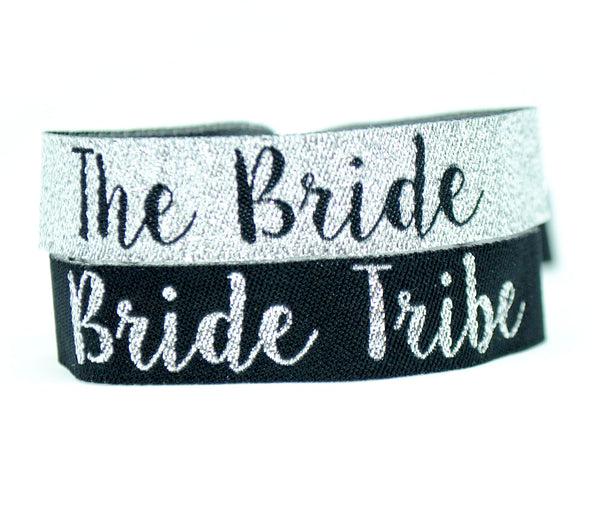 Bride Tribe (Silver & Black) Hen & Bachelorette Party Wristbands