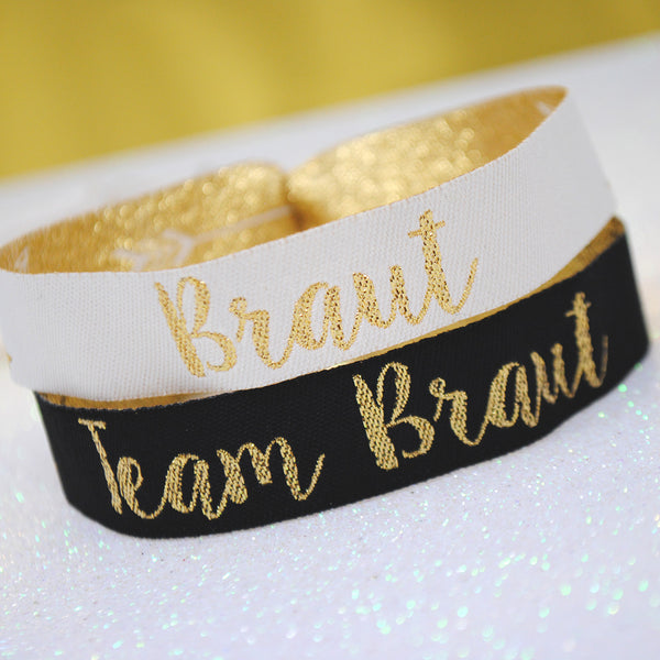 Team Braut (GERMAN) Hen Party Junggesellinnenabschied Armbänder Wristbands
