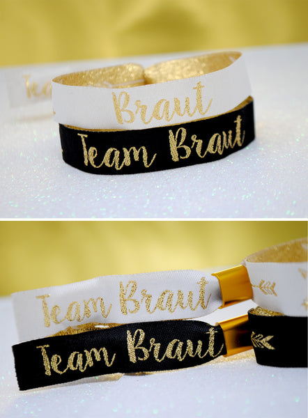 Team Braut (GERMAN) Hen Party Junggesellinnenabschied Armbänder Wristbands