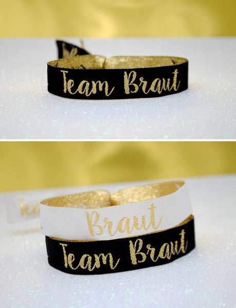 Team Braut (GERMAN) Hen Party Junggesellinnenabschied Armbänder Wristbands