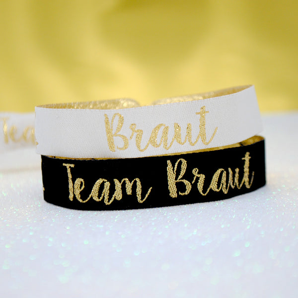 Team Braut (GERMAN) Hen Party Junggesellinnenabschied Armbänder Wristbands