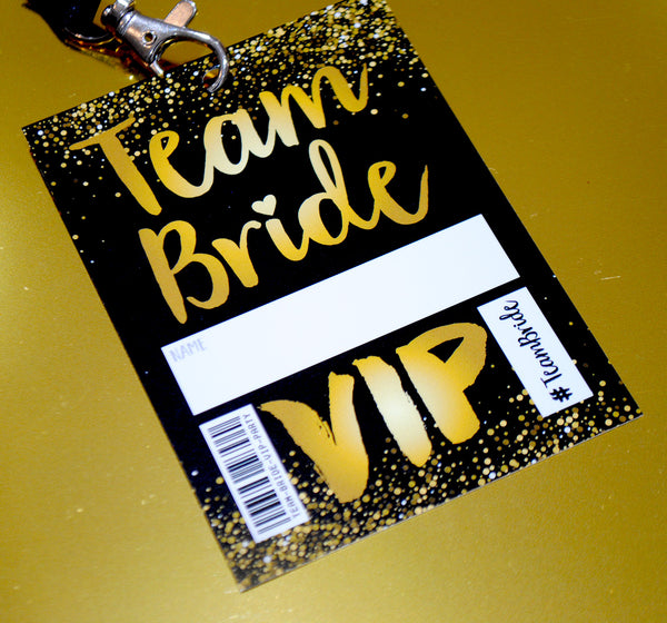 Team Bride VIP Pass Hen Party / Bachelorette Party Lanyards