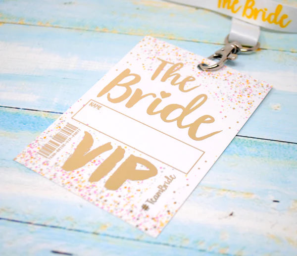 The Bride to be Hen Party VIP Pass Lanyard